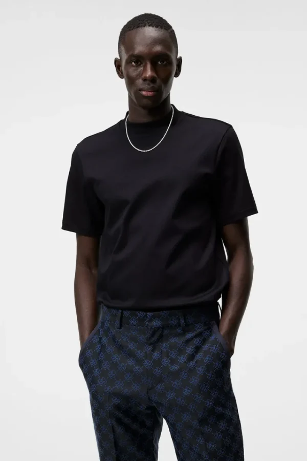 T-shirts | T-shirts-J.Lindeberg Ace Mock Neck T-shirt Black