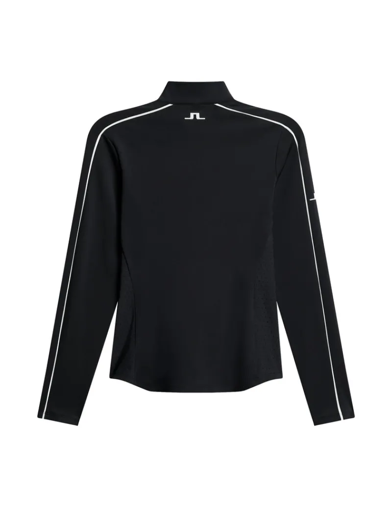 Golf | Bas- Och Mellanlager-J.Lindeberg Adiola Quarter Zip Mid Layer Black