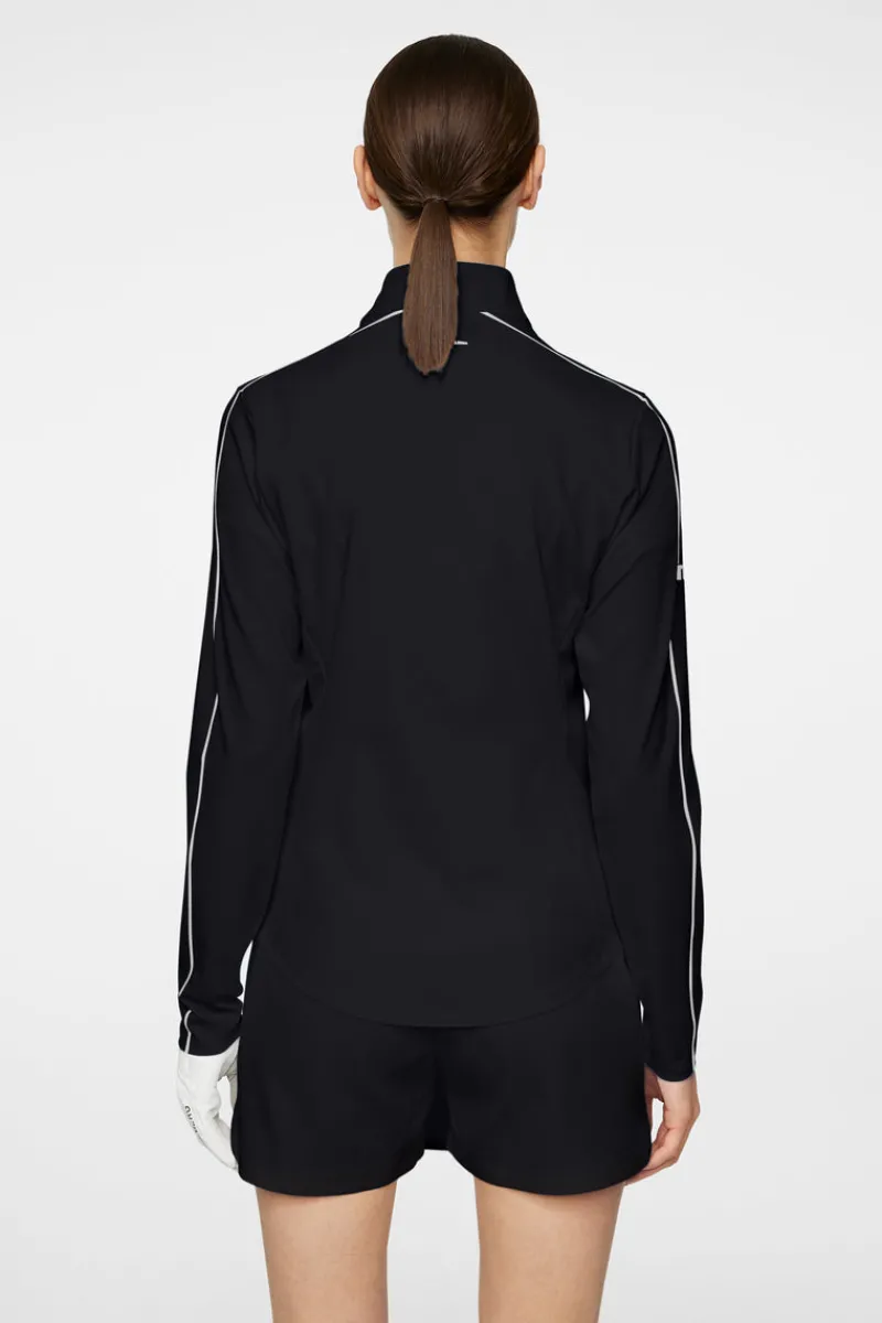 Golf | Bas- Och Mellanlager-J.Lindeberg Adiola Quarter Zip Mid Layer Black