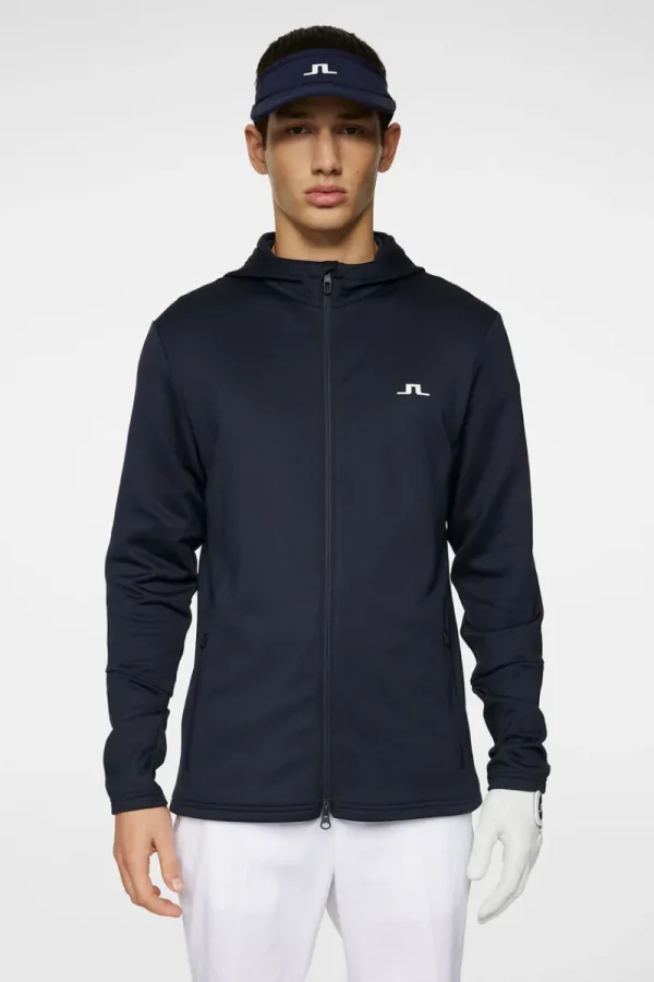 Golf | Bas- Och Mellanlager-J.Lindeberg Aerial Full Zip Hood JL Navy