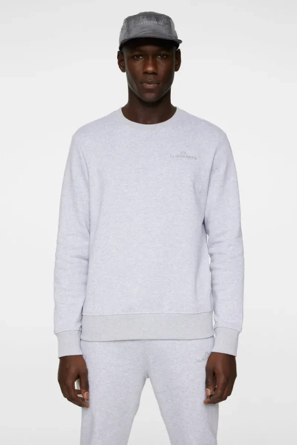 Active | Tröjor-J.Lindeberg Alpha Crew Neck Light Grey Melange