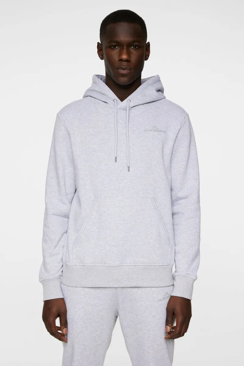 Active | Hoodies-J.Lindeberg Alpha Hood Light Grey Melange
