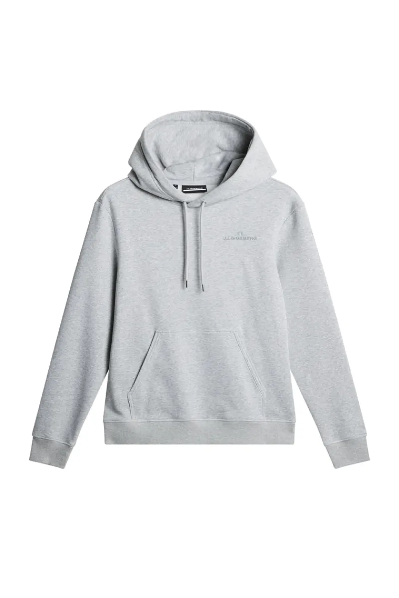 Active | Hoodies-J.Lindeberg Alpha Hood Light Grey Melange