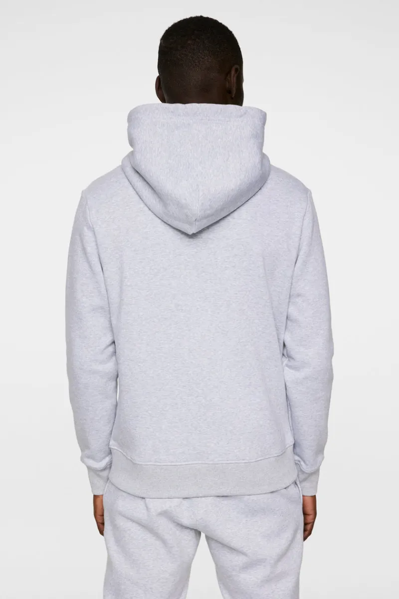 Active | Hoodies-J.Lindeberg Alpha Hood Light Grey Melange