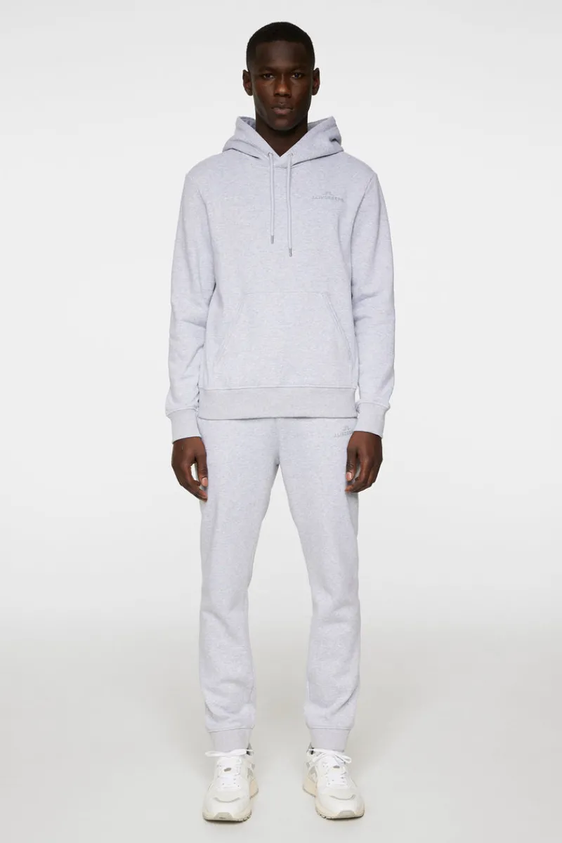 Active | Hoodies-J.Lindeberg Alpha Hood Light Grey Melange