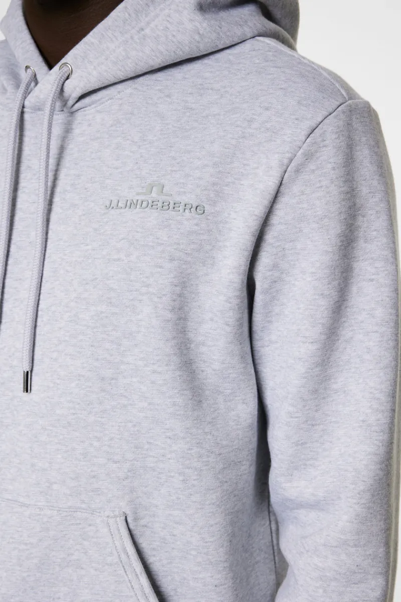 Active | Hoodies-J.Lindeberg Alpha Hood Light Grey Melange
