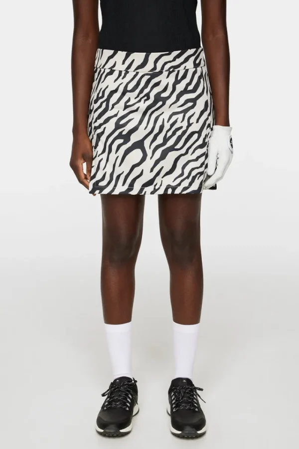 Golf | Kjolar-J.Lindeberg Amelie Mid Print Skirt Tour Tiger Moonbeam M