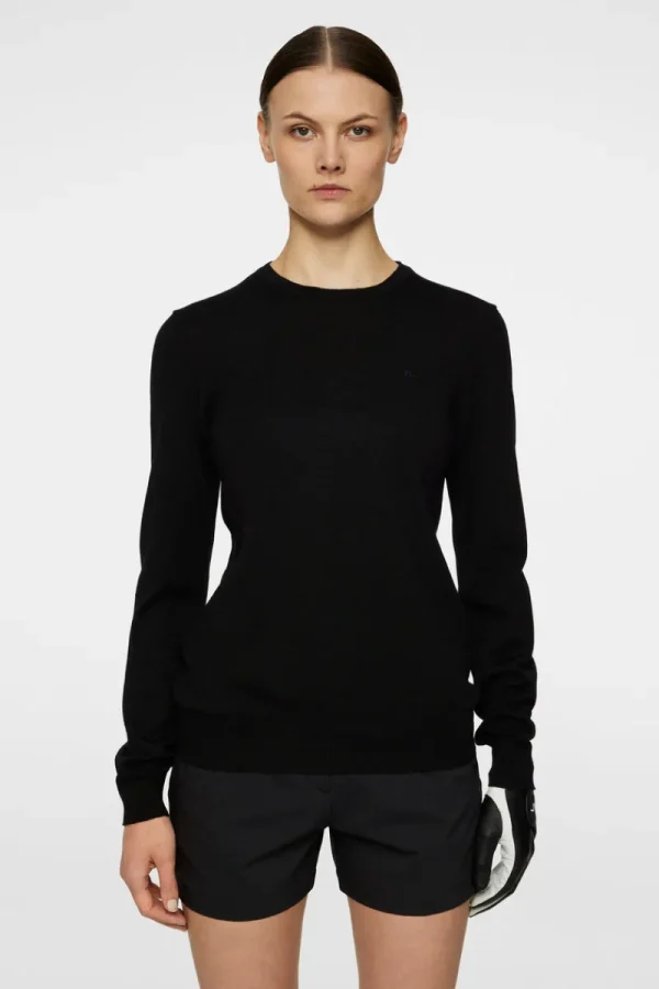 Golf | Stickat-J.Lindeberg Aria Knitted Sweater Black