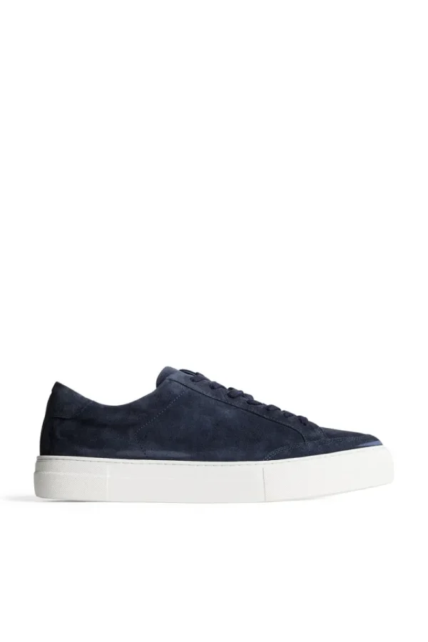 Fashionskor | Skor-J.Lindeberg Art Signature Suede Sneaker JL Navy
