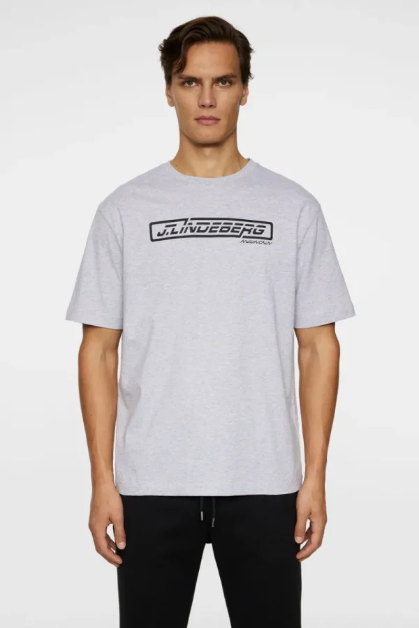 T-shirts | Active-J.Lindeberg Baldwin T-shirt Light Grey Melange