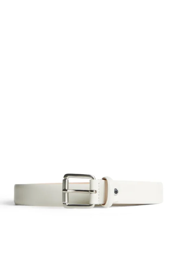 Bälten | Accessoarer-J.Lindeberg Bill Leather Belt Moonbeam