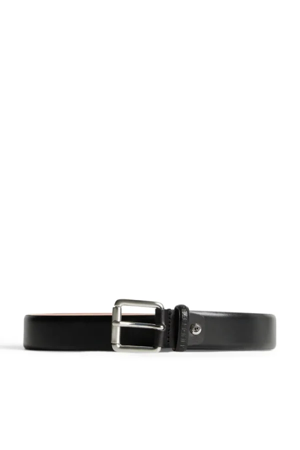 Bälten | Accessoarer-J.Lindeberg Bill Leather Belt Black