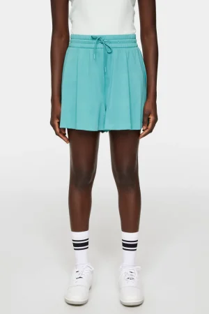Underdelar | Bas- Och Mellanlager-J.Lindeberg Billie Wide Jersey Shorts Teal