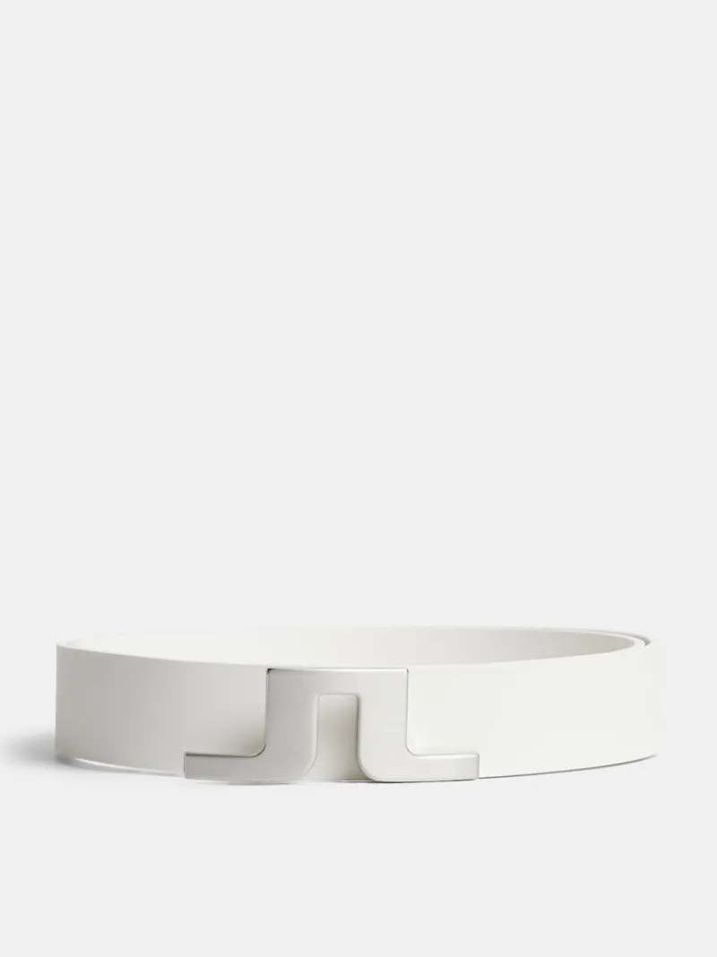 Bälten-J.Lindeberg Bridger Leather Belt White