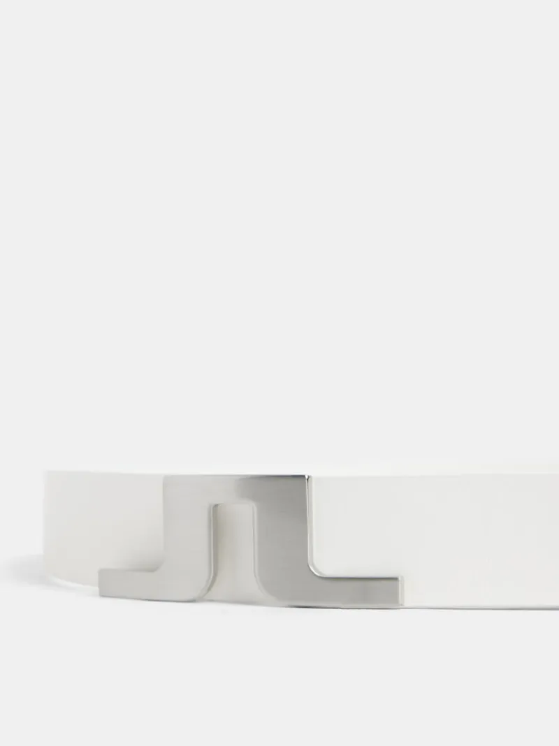 Bälten-J.Lindeberg Bridger Leather Belt White