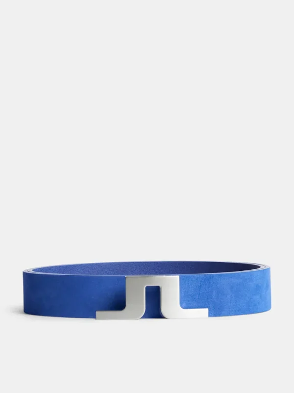 Golf | Golfbälten-J.Lindeberg Bridger Nubuck Leather Belt Clematis Blue