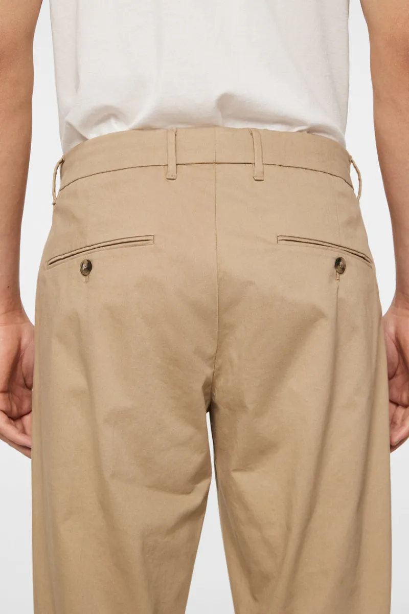 Byxor | Underdelar-J.Lindeberg Ched Cloud Satin Pants Batique Khaki