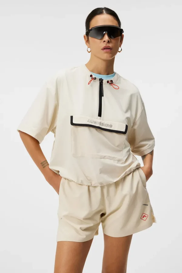 Bas- Och Mellanlager | Outdoor-J.Lindeberg Chrisann Short Sleeve Pullover Almond Milk