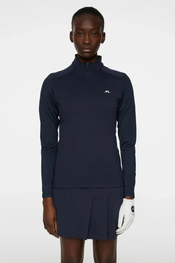 Golf | Bas- Och Mellanlager-J.Lindeberg Cindy Quarter Zip Mid Layer JL Navy