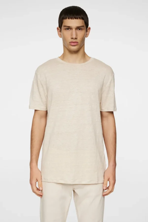 T-shirts | Överdelar-J.Lindeberg Coma Linen Tee Moonbeam