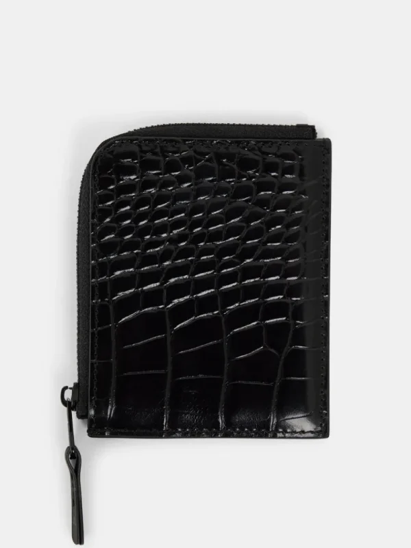 Plånböcker | Accessoarer-J.Lindeberg Croc Wallet Black
