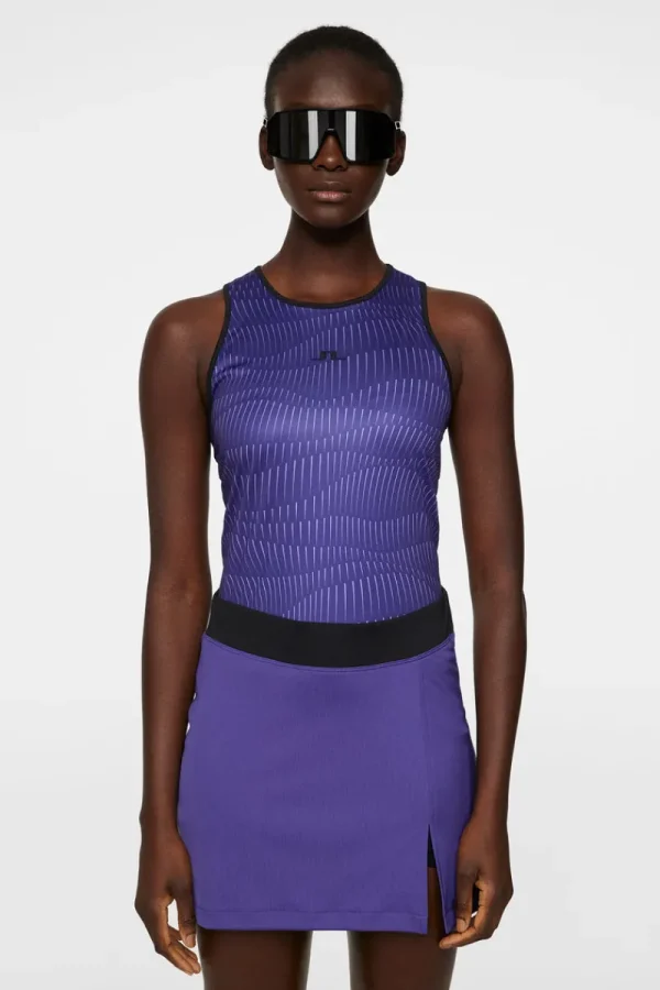 Överdelar | Tennis-J.Lindeberg Delia Printed Tank Top Resonance Deep Wisteria L
