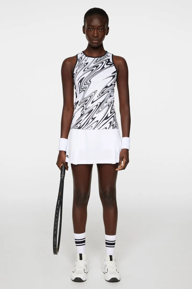 Överdelar | Tennis-J.Lindeberg Delia Printed Tank Top Liquify White L