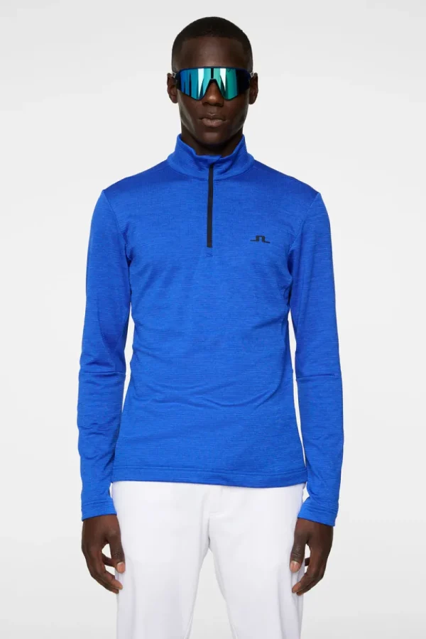 Golf | Ski-J.Lindeberg Destry Zip Mid Layer Club Blue Melange