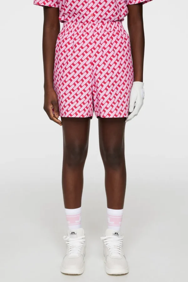 Golf | Shorts-J.Lindeberg Diana Printed Shorts Tour Geo Pink M