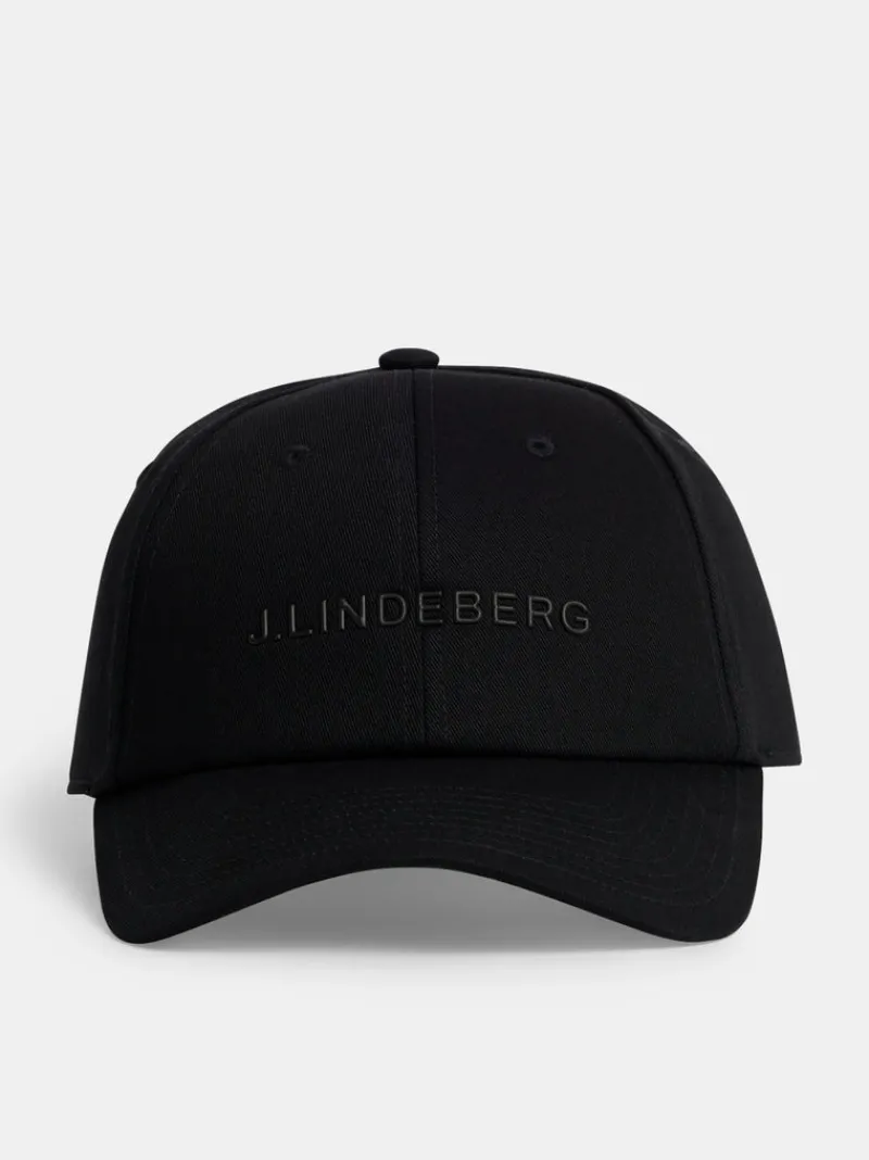 Kepsar | Accessoarer-J.Lindeberg Elijah Cotton logo Cap Black
