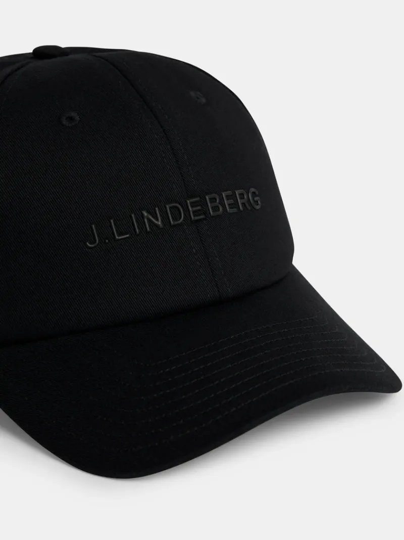Kepsar | Accessoarer-J.Lindeberg Elijah Cotton logo Cap Black