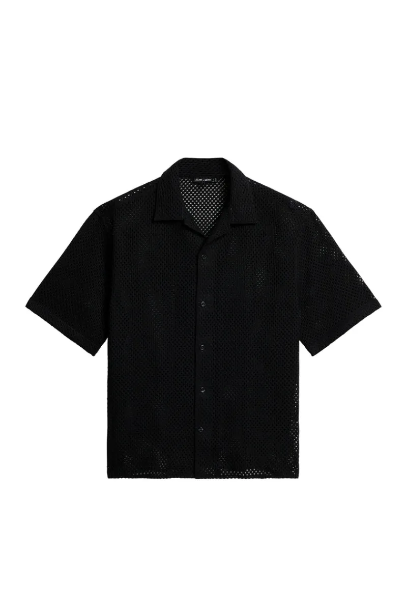 Överdelar | Skjortor-J.Lindeberg Ellis Crochet Shirt Black