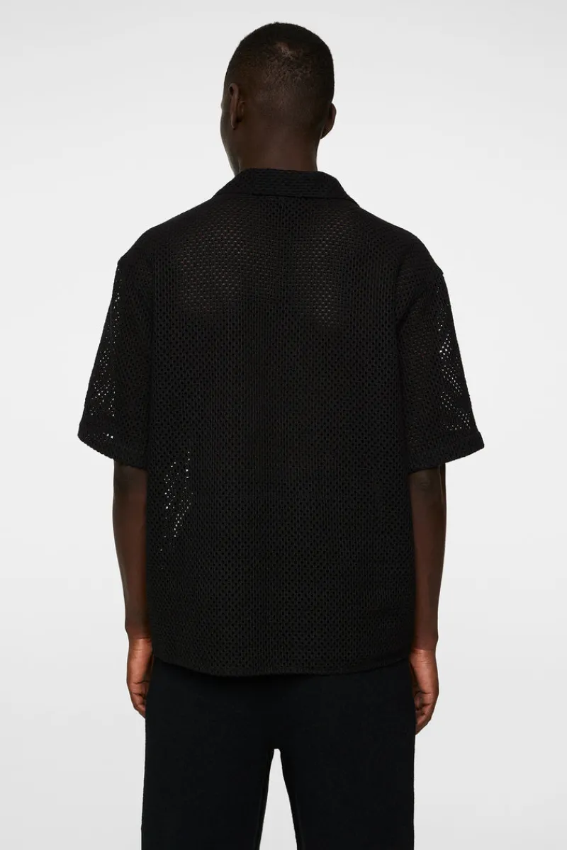 Överdelar | Skjortor-J.Lindeberg Ellis Crochet Shirt Black