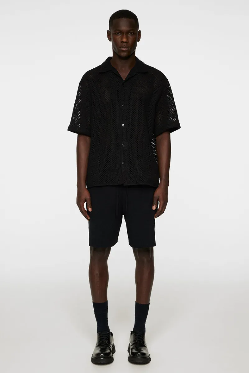 Överdelar | Skjortor-J.Lindeberg Ellis Crochet Shirt Black