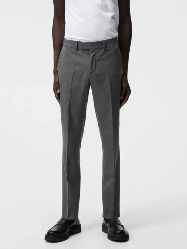 Kostymer & Skräddat | Skräddarsydda Byxor-J.Lindeberg Grant Active Hopsack Pants Grey Melange