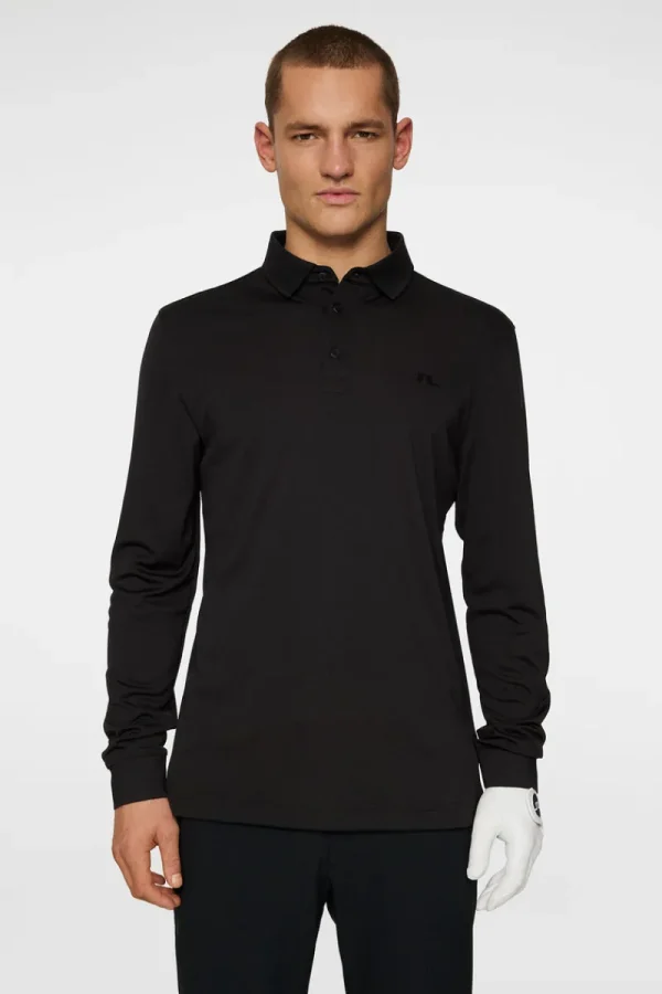 Golf | Pikétröjor-J.Lindeberg Gustaf LS Polo Black