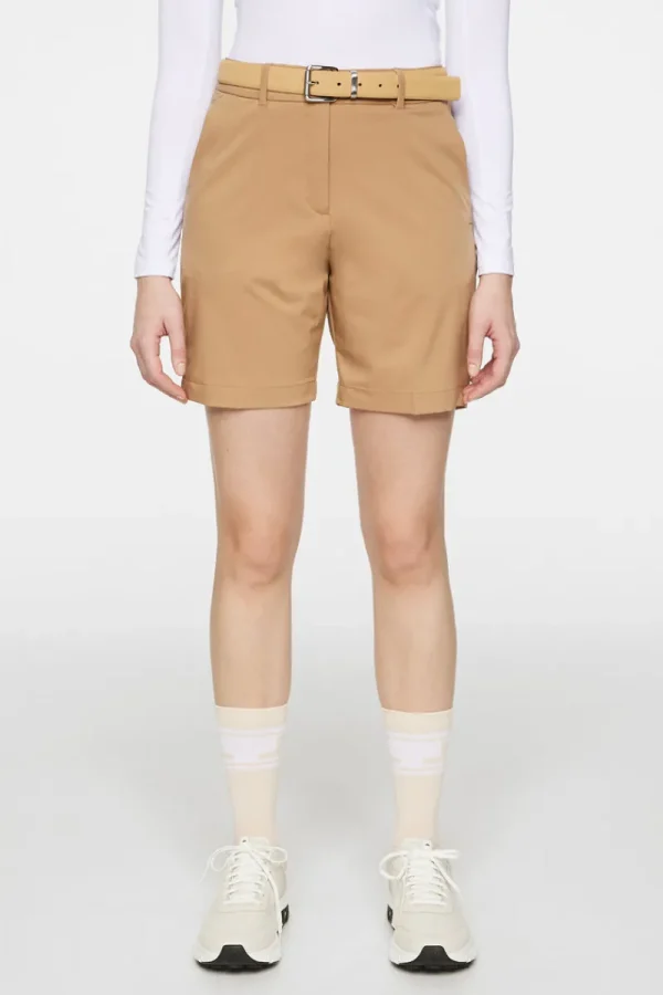 Golf | Shorts-J.Lindeberg Gwen Long Shorts Tigers Eye