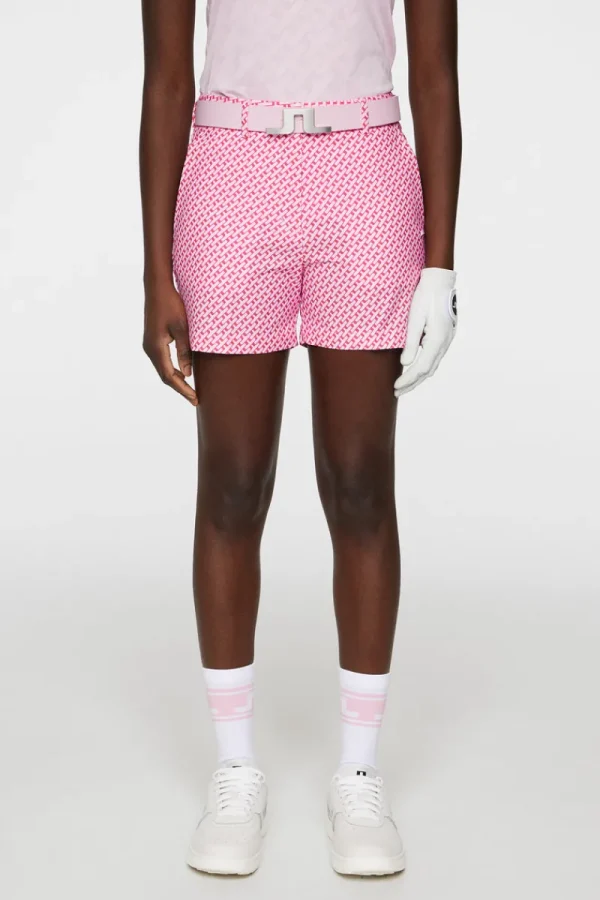 Golf | Shorts-J.Lindeberg Gwen Printed Shorts Tour Geo Pink S