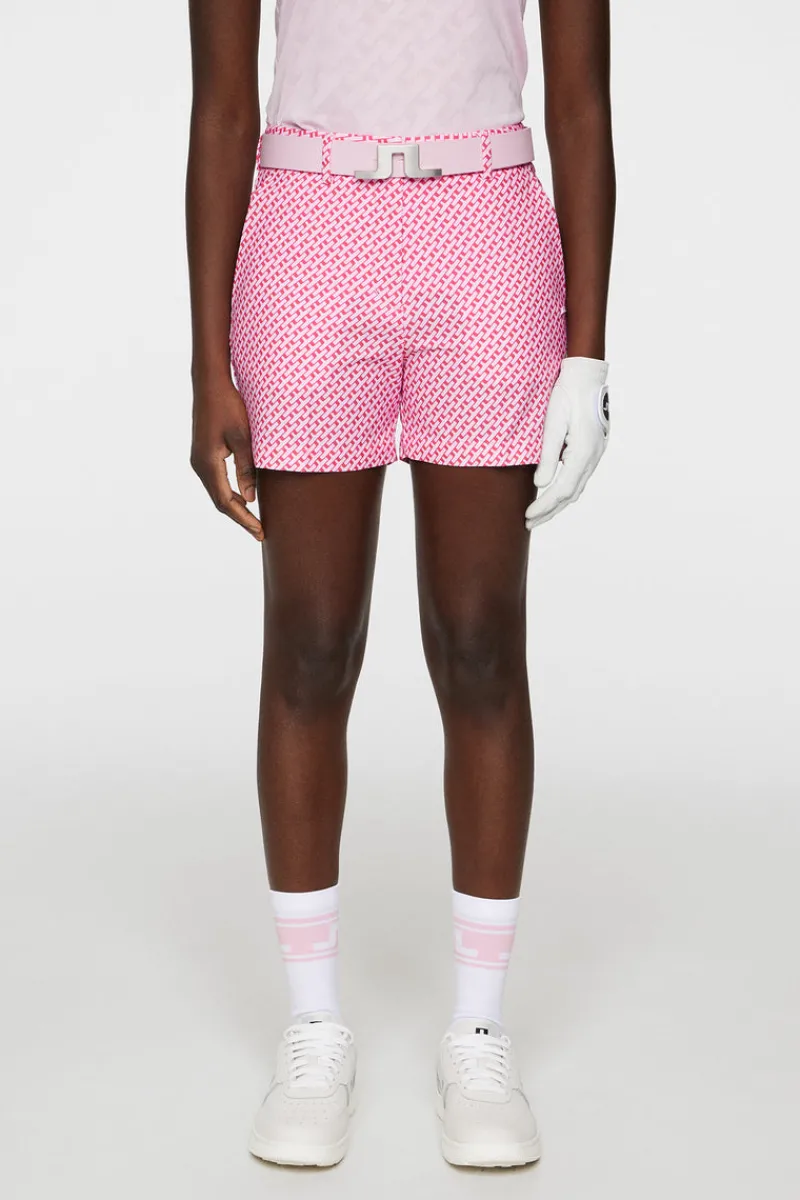 Golf | Shorts-J.Lindeberg Gwen Printed Shorts Tour Geo Pink S