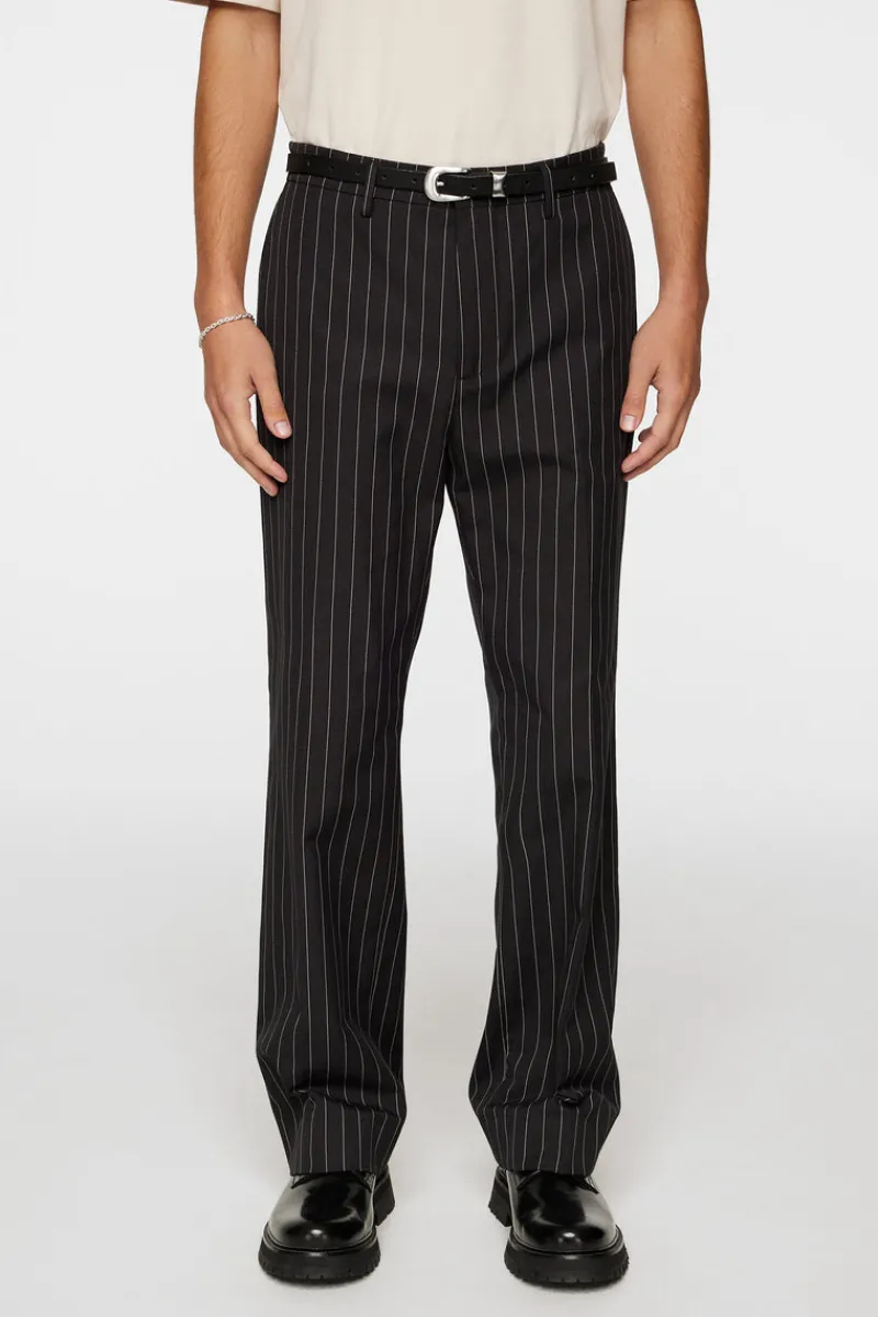 Byxor | Underdelar-J.Lindeberg Haij Pin Stripe Pants Black