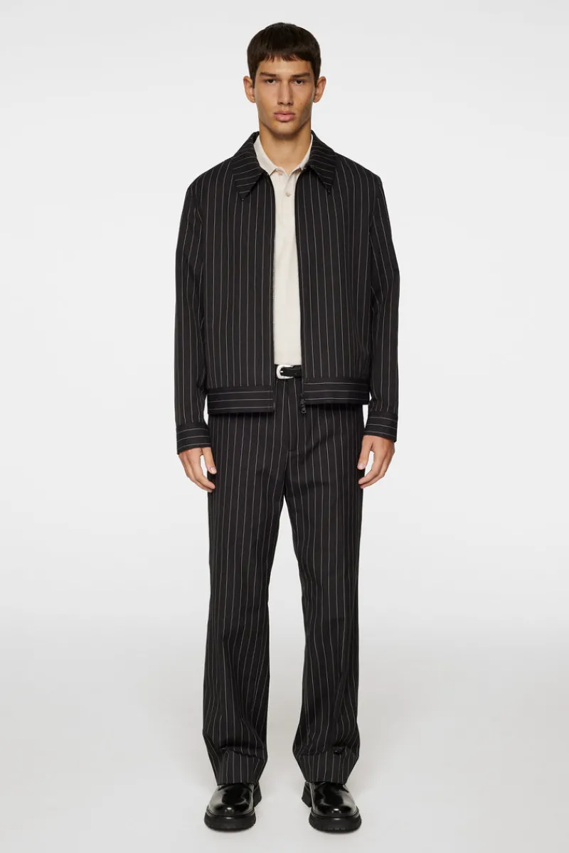 Byxor | Underdelar-J.Lindeberg Haij Pin Stripe Pants Black