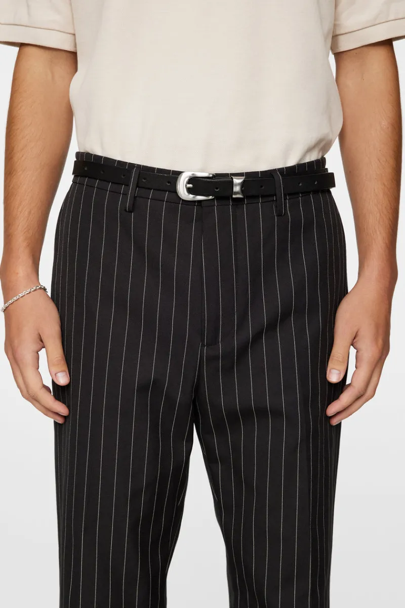 Byxor | Underdelar-J.Lindeberg Haij Pin Stripe Pants Black