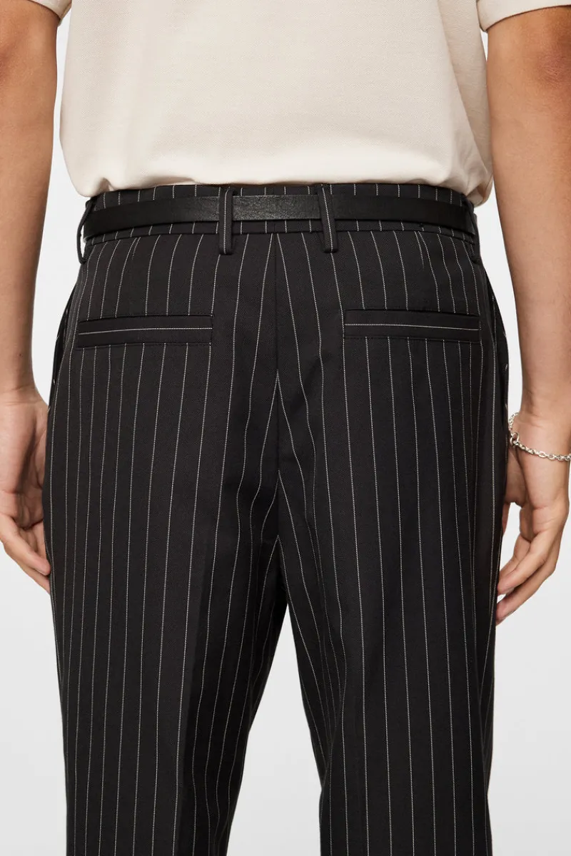 Byxor | Underdelar-J.Lindeberg Haij Pin Stripe Pants Black