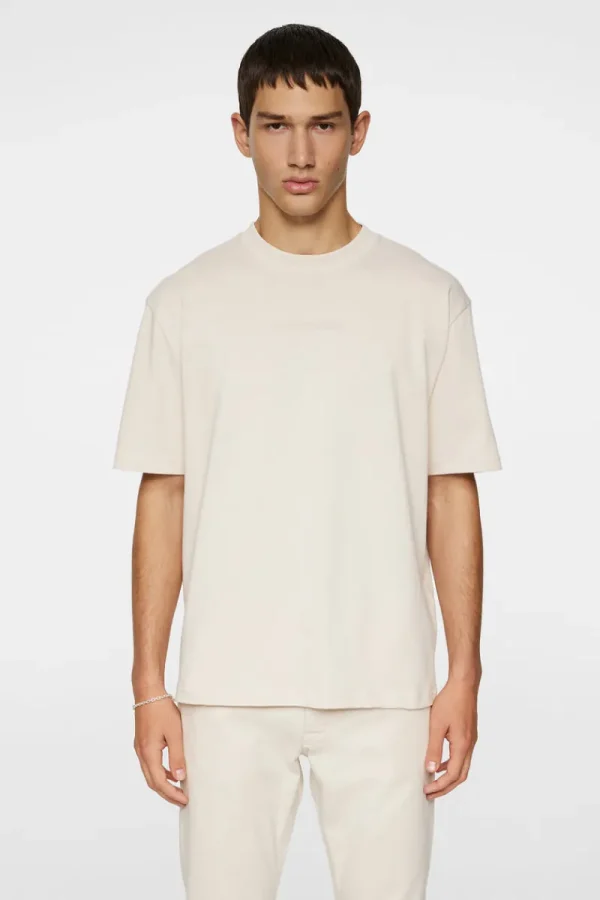 T-shirts | Överdelar-J.Lindeberg Hale Heavy Logo T-shirt Moonbeam