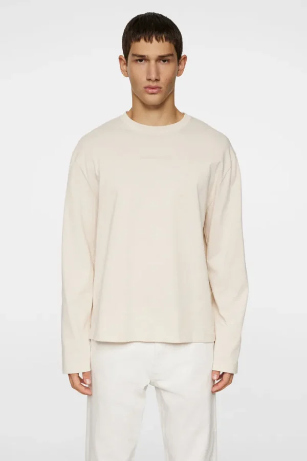 T-shirts | Överdelar-J.Lindeberg Hale Logo Longsleeve T-shirt Moonbeam