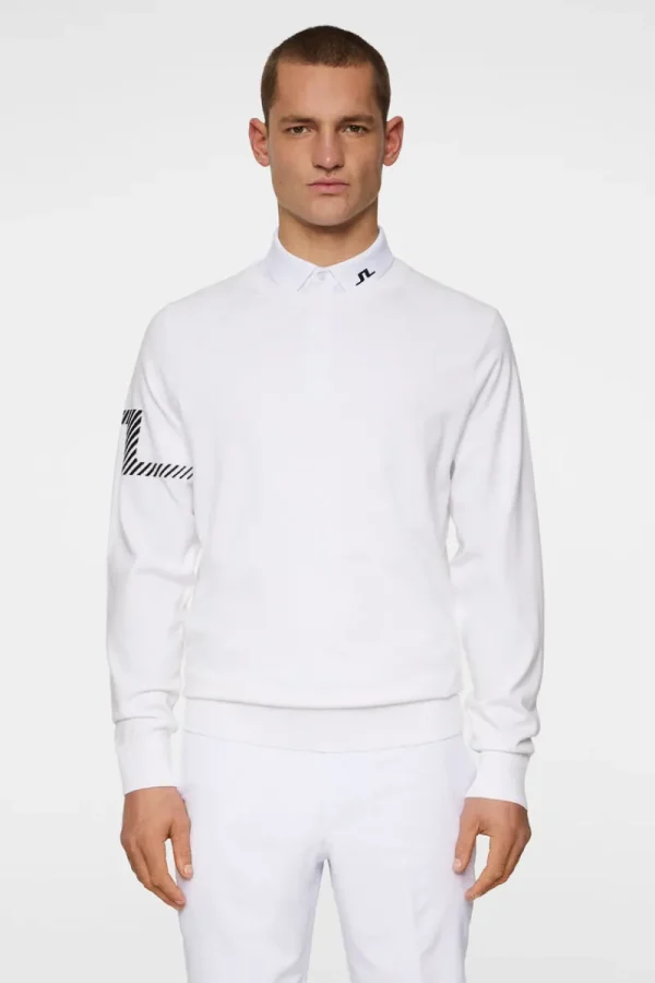 Golf | Överdelar-J.Lindeberg Heath Knitted Sweater White