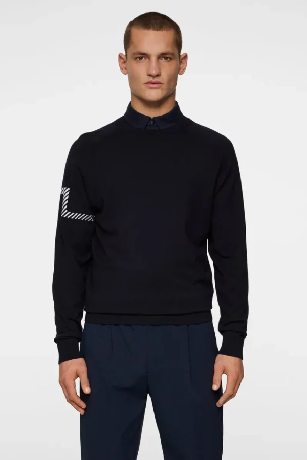 Golf | Stickat-J.Lindeberg Heath Knitted Sweater JL Navy