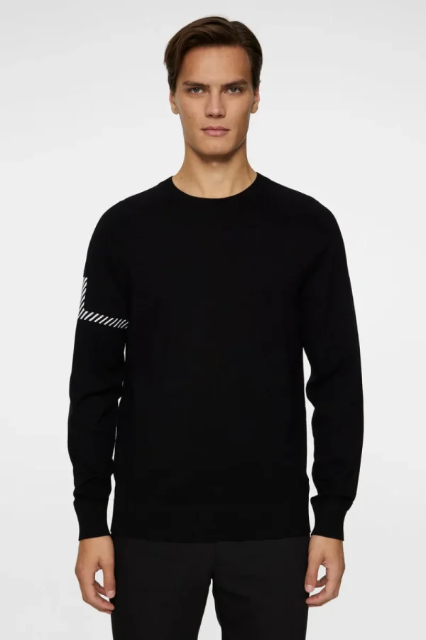 Golf | Stickat-J.Lindeberg Heath Knitted Sweater Black