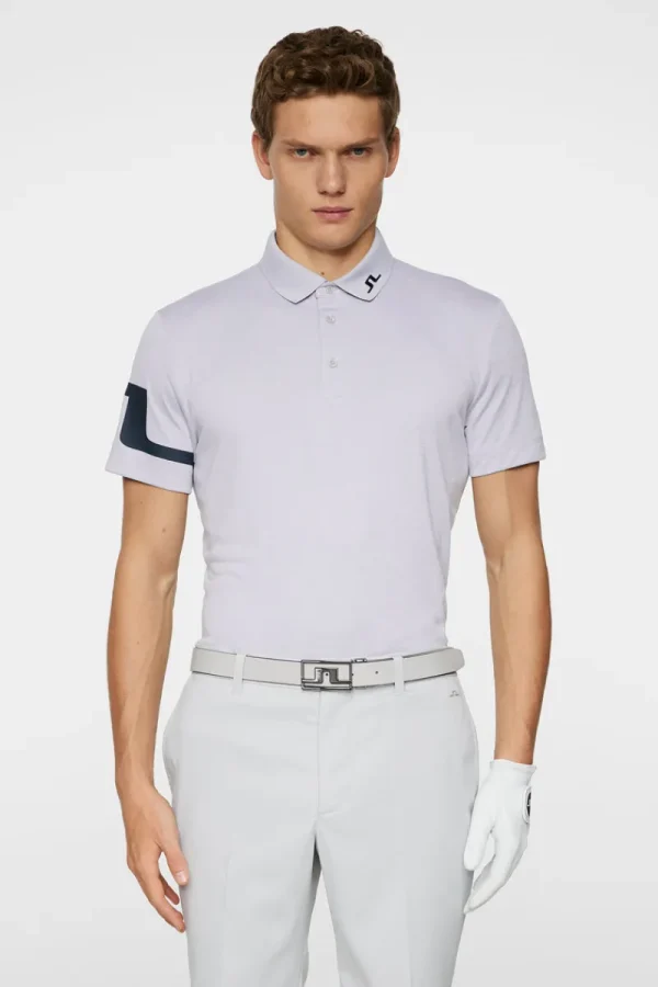 Golf | Pikétröjor-J.Lindeberg Heath Polo Light Grey Melange