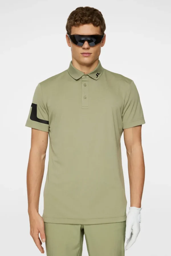 Golf | Pikétröjor-J.Lindeberg Heath Polo Oil Green